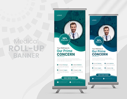 Medical x-banner, rollup banner design