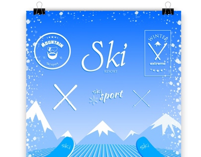 Ski sport poster