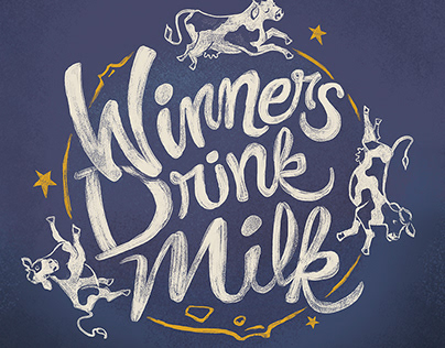 Winners Drink Milk Illustration