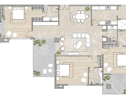 Apartment Layout Plans for A Brochure