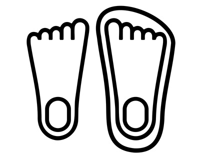 Logo for a barefoot shoe store