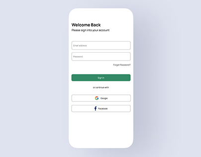 Simple Sign up Page