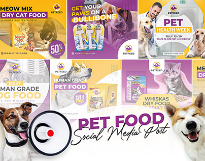 Pet Social Media Post l Pet Food Web Banner
