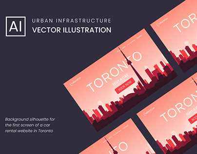 Toronto. Vector illustration for website