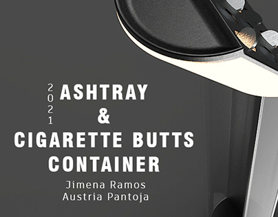 ASHTRAY AND CIGARETTE BUTTS CONTAINER