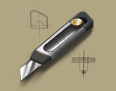 Aluminum paper knife design