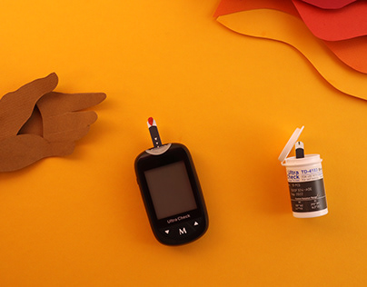 An advertisement for a blood glucose meter