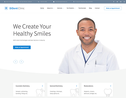 DiDent - Dental Clinic HTML Template