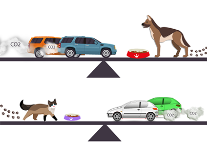 Cats and Dogs Carbon Emissions vs Vehicles