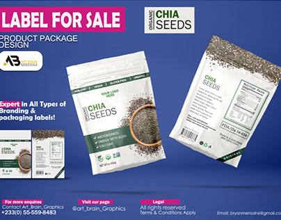 CHIA SEEDS PACKAGING DESIGN LABEL