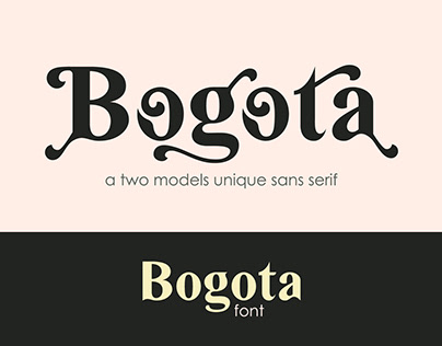 Bogota - a two models unique sans serif