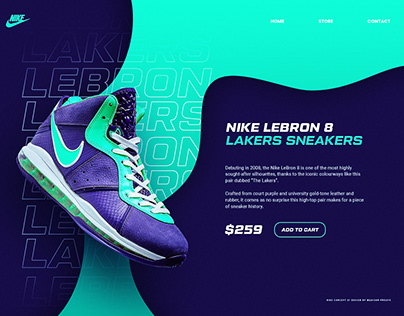 NIKE Lebron 8 "Lakers Sneakers"
