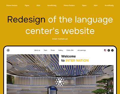Redesign of the language center's website / internation