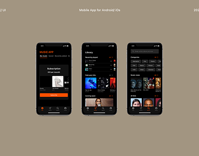 Concept of music app