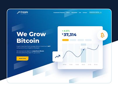 Website and portal for a cryptocurrency company