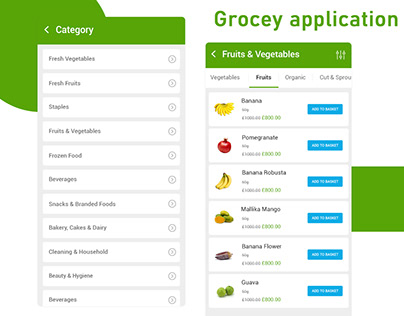 Grocery category Application
