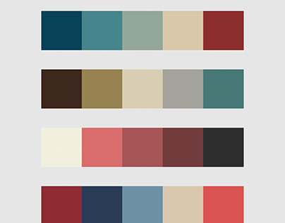Color scheme design Experimental vintage color palettes