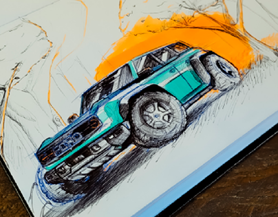 Sketch Ford Bronco Raptor