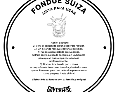 Sticker para packs de fondue
