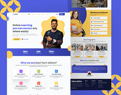 Education Landing Page Design
