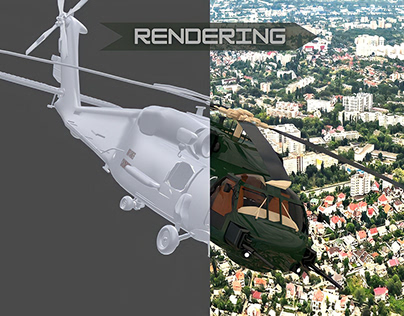 Military Helicopter Rendering