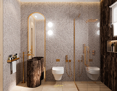 Emperador with GOLD Bathroom