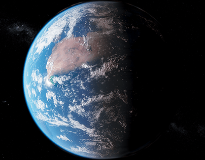 Renderman Earth in 4k