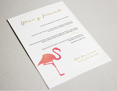 Diseño tarjetas de boda Ylenia y Fernando