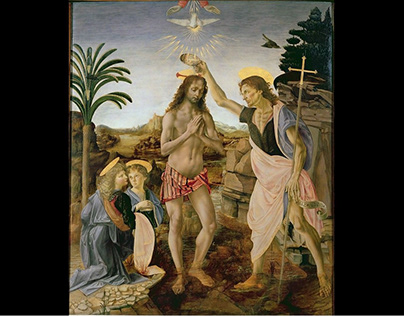 Recreating Baptism of Christ by John the Baptist