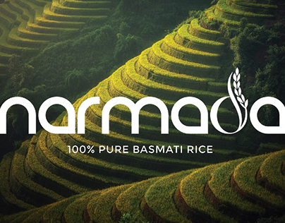 Narmada Basmati Rice Logo Design