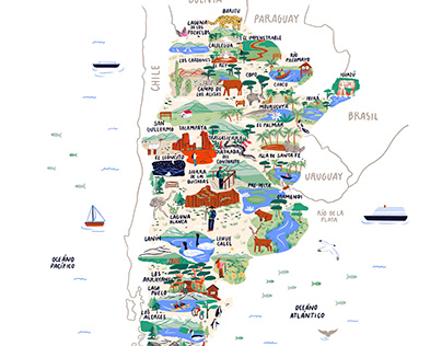 Argentina Illustrated Map