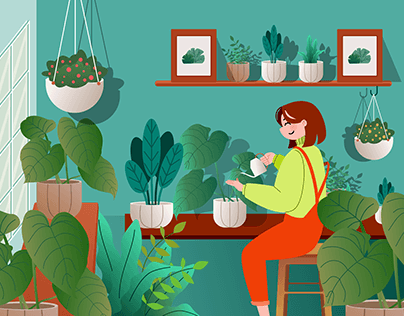 Plant House Vector Illustration