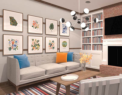History of Interior Design: Shaker Style Living Room