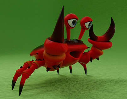 Project thumbnail - Low Poly 3D model of a crab named Karol