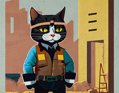 Cat Engineer Poster