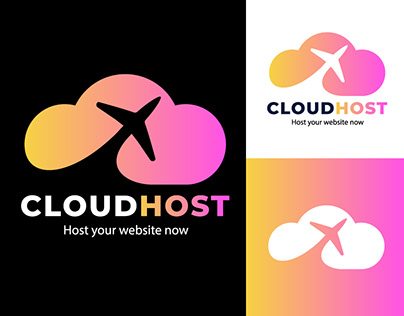 Cloud host logo brand design / logo design identity