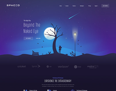 SPACED Landing Page Design