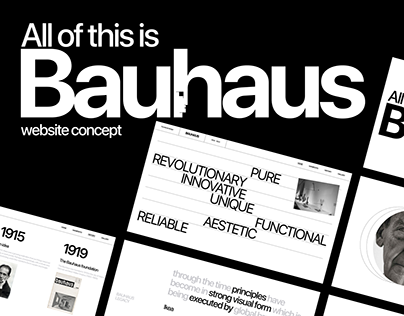 Bauhaus Legacy website design