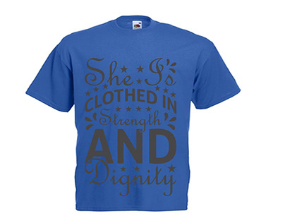 She is clothed in strength svg t shirt design