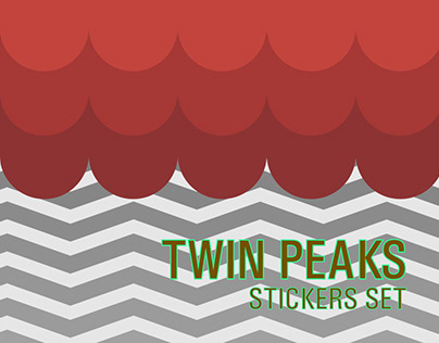 Twin Peaks stickers set