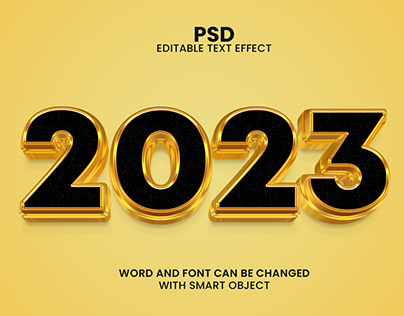 2023 editable 3d text effect