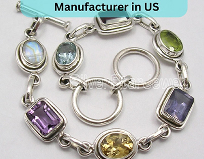 925 Silver Gemstone Bracelet Manufacturer in US