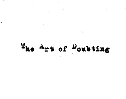 The Art of Doubting