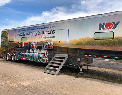 NOV Mobile Training Solutions - trailer wrap design
