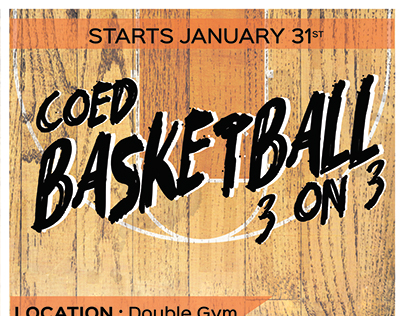 Coed Basketball Poster