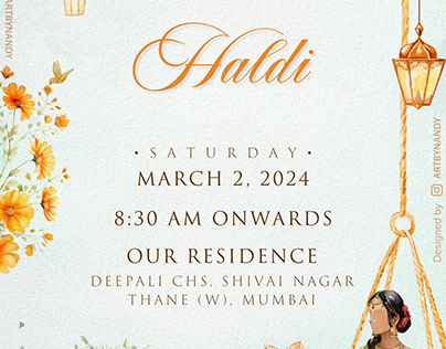 Embracing the Golden Glow of our new Haldi Invite🌟