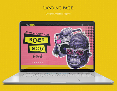 Landing Page for Rock Festival