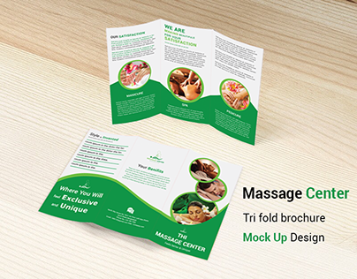 Massage Center Tri Fold Brochure Design