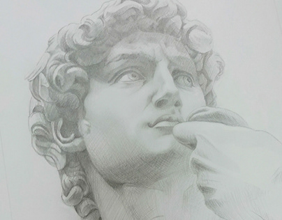 David, pencil drawing