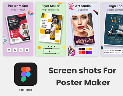 Poster maker App Screen Shots for Google Play Store
